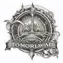 tomorrowland festival logo incorporated tattoo design idea