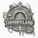 tomorrowland festival logo incorporated tattoo design idea
