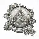 tomorrowland festival logo incorporated tattoo design idea