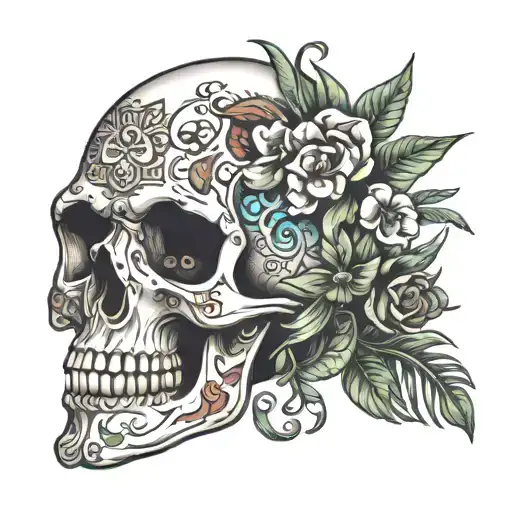 aruba skull tattoo design idea