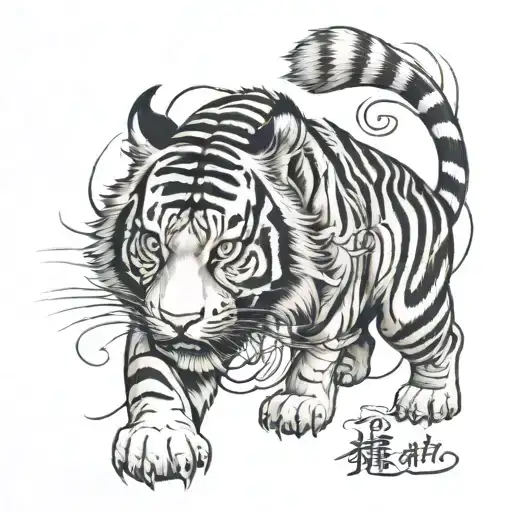 I would like a tattoo to commemorate my mother and father who were born in the year of the tiger and rabbit respectively tattoo design idea