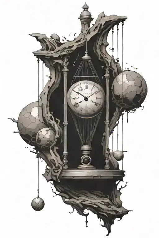 the pit and the pendulum swinging tattoo design idea