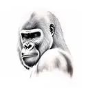 warrior gorilla  tattoo design idea
