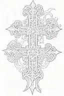 orthodox cross tattoo design idea