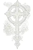 orthodox cross tattoo design idea