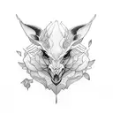 Flock sticker  tattoo design idea