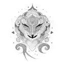 Flock sticker  tattoo design idea