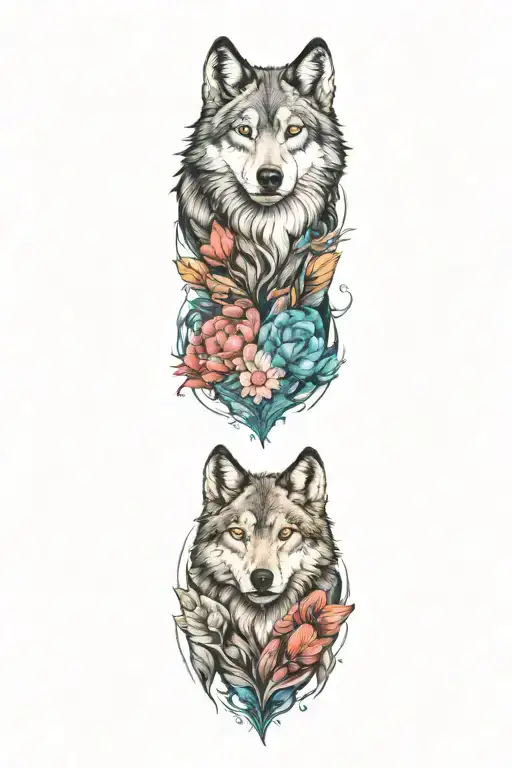 wolf tattoo design idea