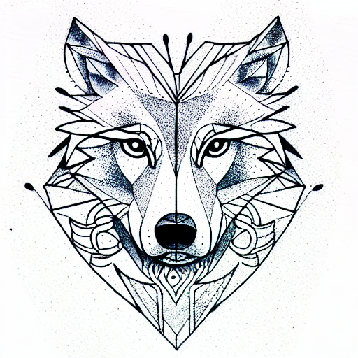Aggregate 76 geometric wolf tattoo sketch best  thtantai2