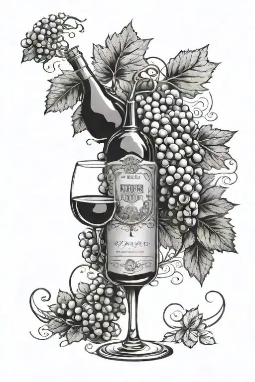 Bereme Wine tattoo design idea