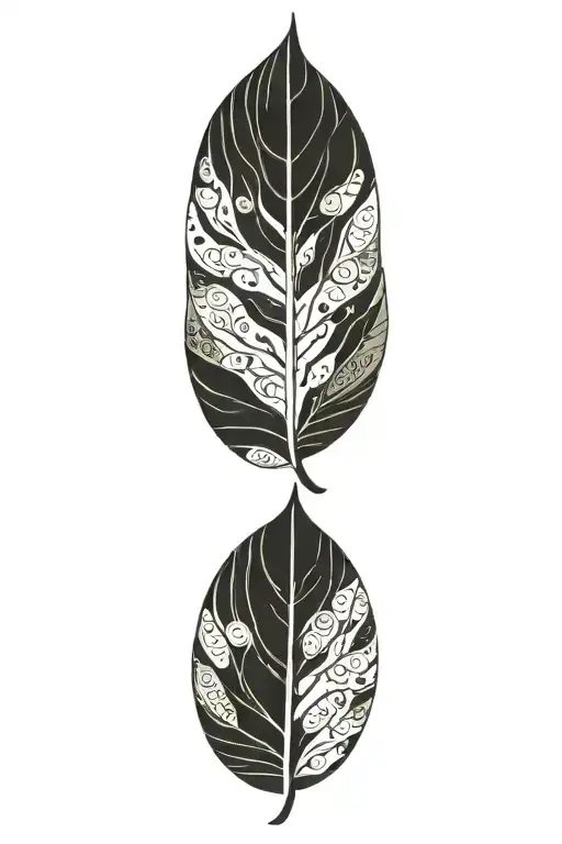 leaf tattoo design idea