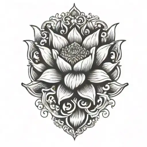 lotus tattoo design idea