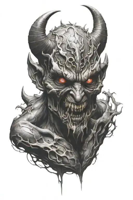 demon tattoo design idea