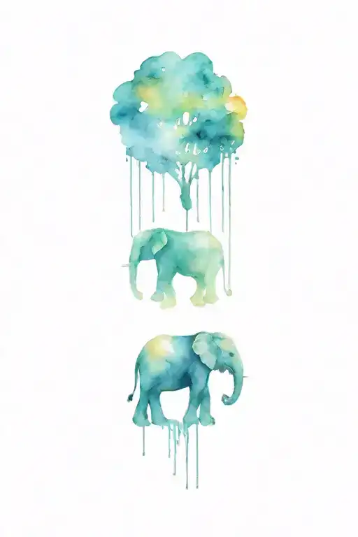 elephant tattoo design idea