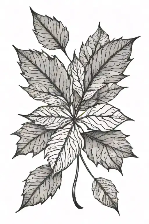 leaf tattoo design idea