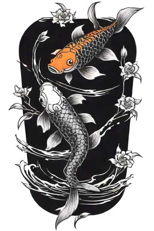koi-fish tattoo design idea