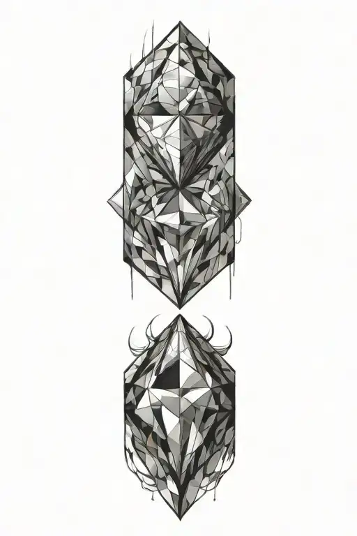 diamond tattoo design idea