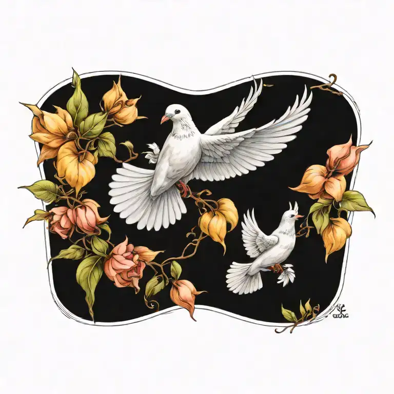 dove tattoo design idea