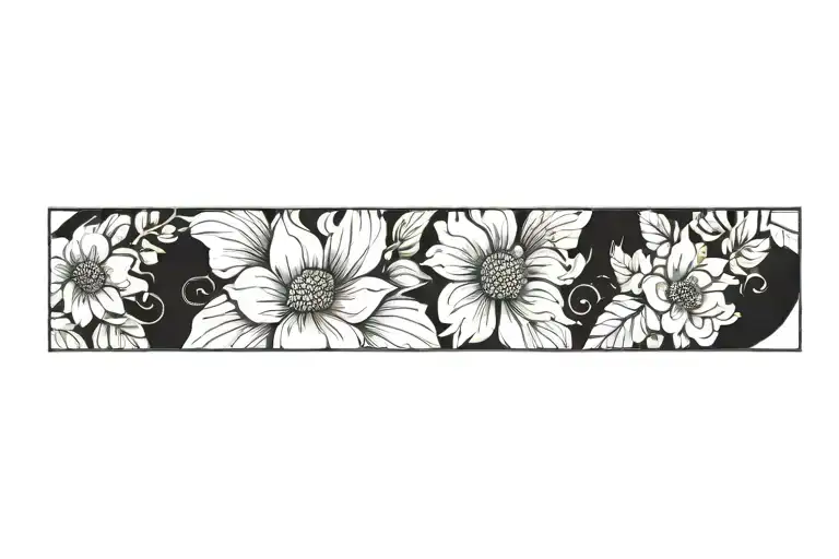 floral tattoo design idea