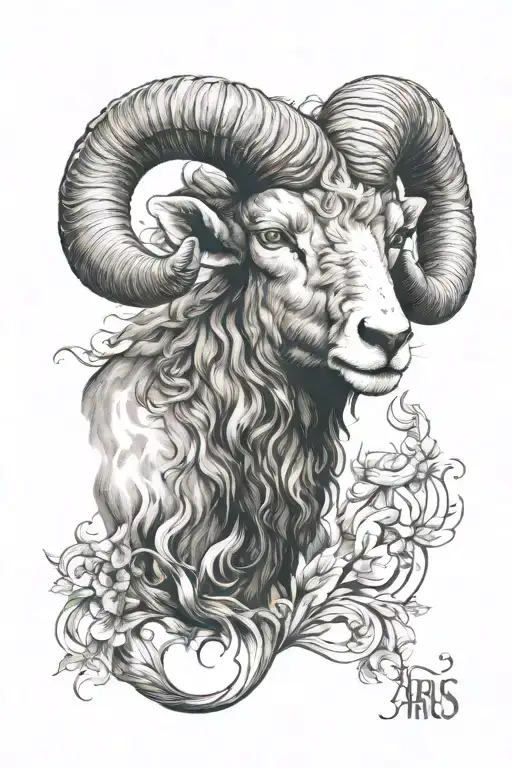 aries tattoo design idea