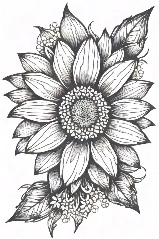 daisy tattoo design idea