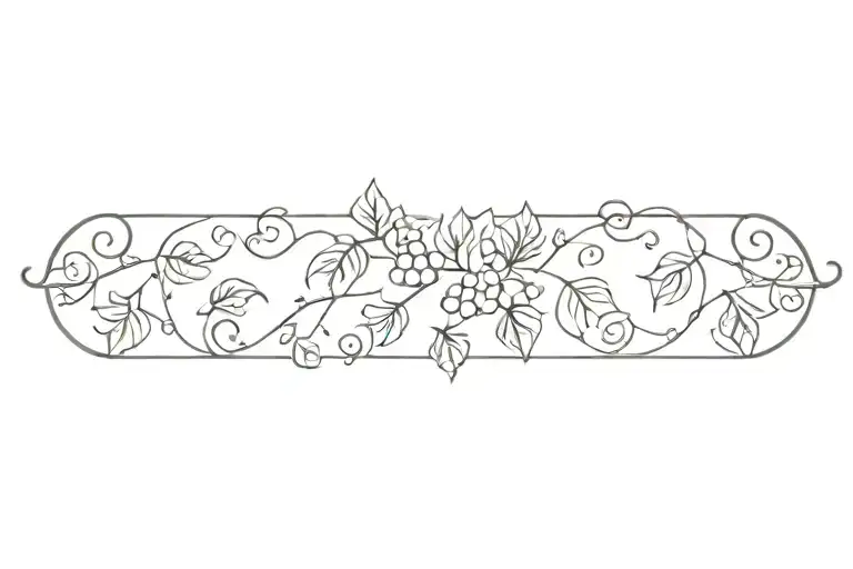 grape vine tattoo design idea