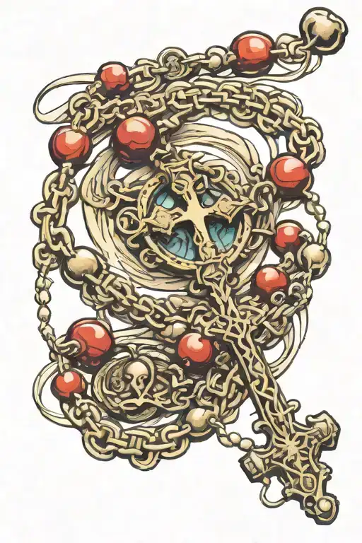 rosary tattoo design idea