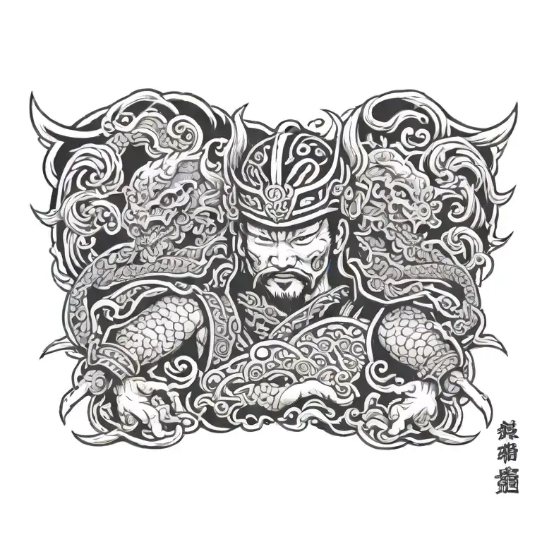 warrior tattoo design idea