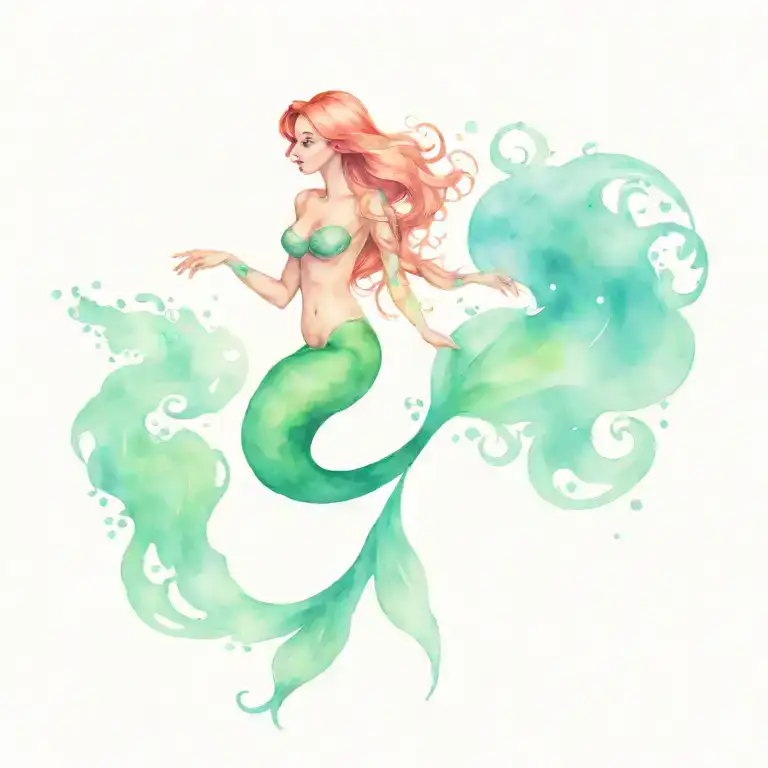mermaid tattoo design idea