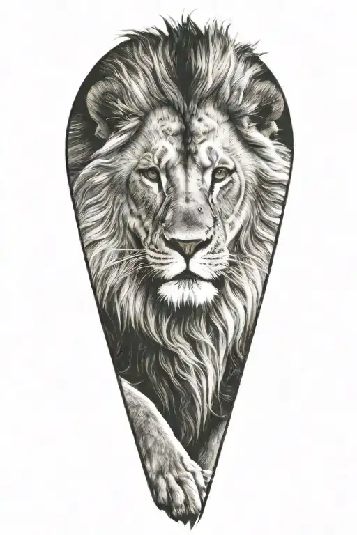 lion tattoo design idea