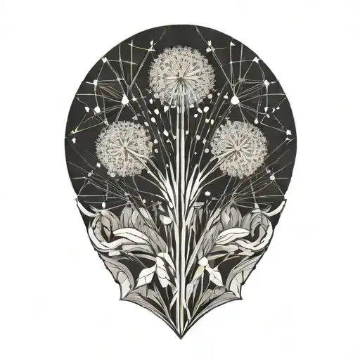 dandelion tattoo design idea