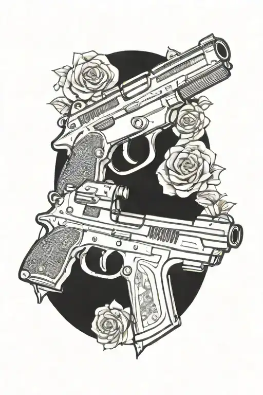 gun tattoo design idea
