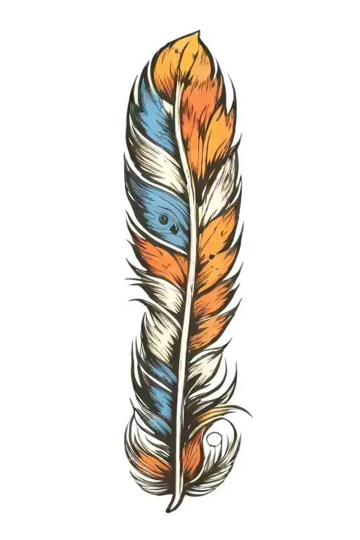feather tattoo design idea