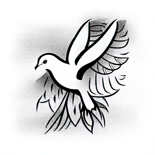 Premium Vector | Flying bird tribal tattoo illustration