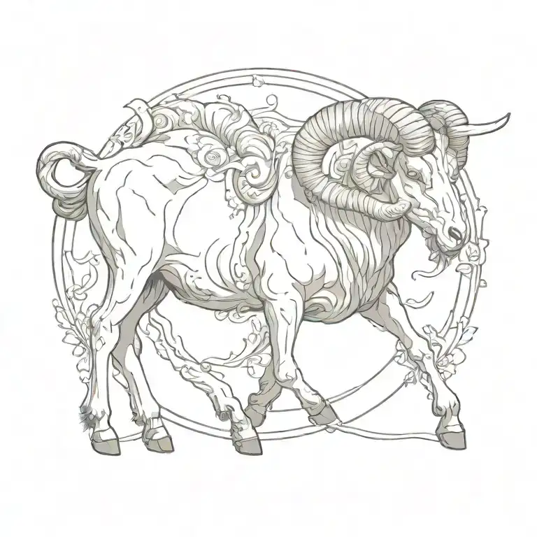 aries tattoo design idea