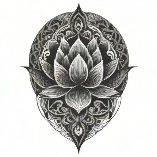 lotus tattoo design idea