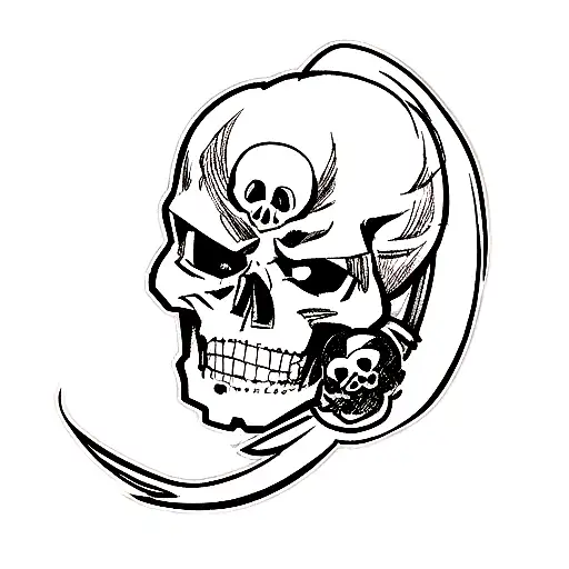 Skull tattoo design idea