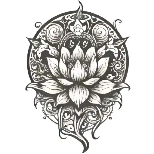lotus tattoo design idea