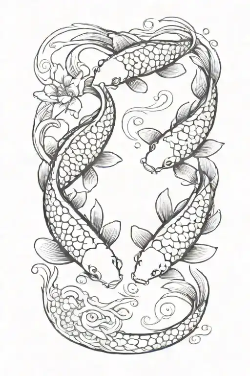 koi-fish tattoo design idea