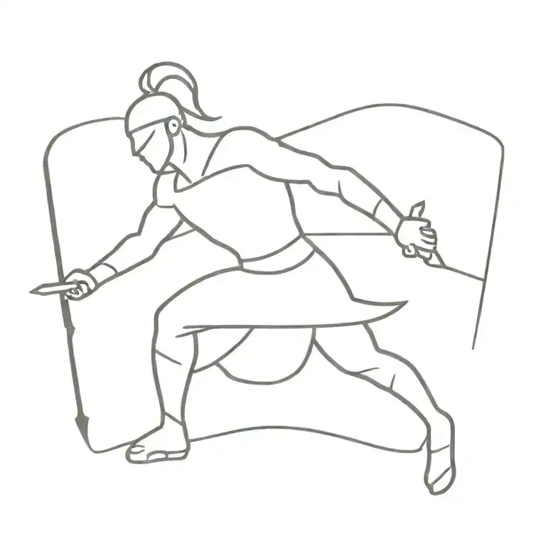 warrior tattoo design idea