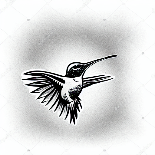 Hummingbird tattoo Black and White Stock Photos  Images  Alamy