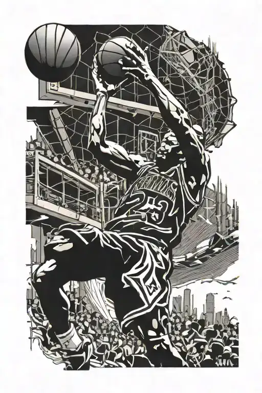 Michael Jordan Silhouette tattoo design idea