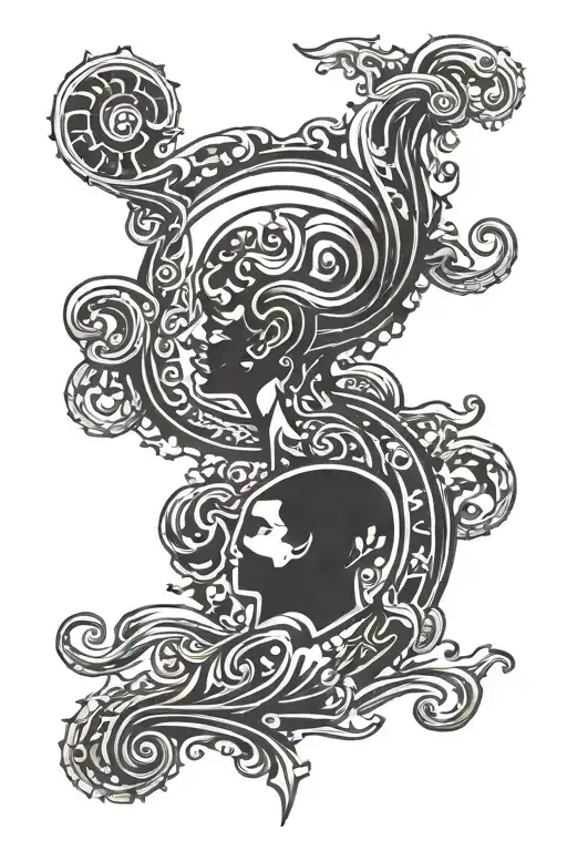 aquarius tattoo design idea