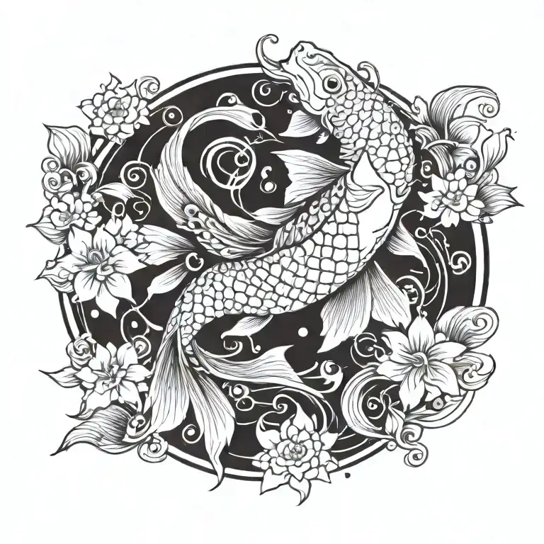 koi-fish tattoo design idea