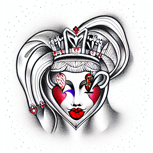 Queen of Hearts Tattoo Meaning features of the picture photo examples  sketches facts