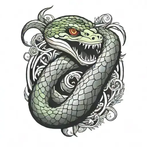 snake tattoo design idea