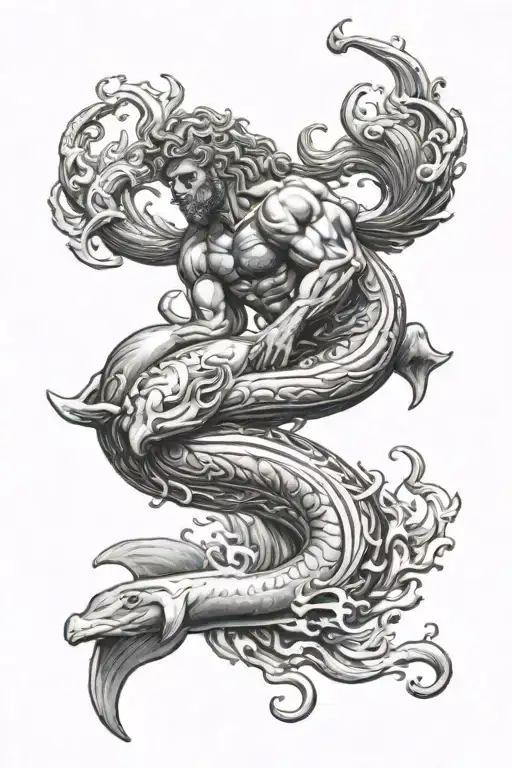 aquarius tattoo design idea