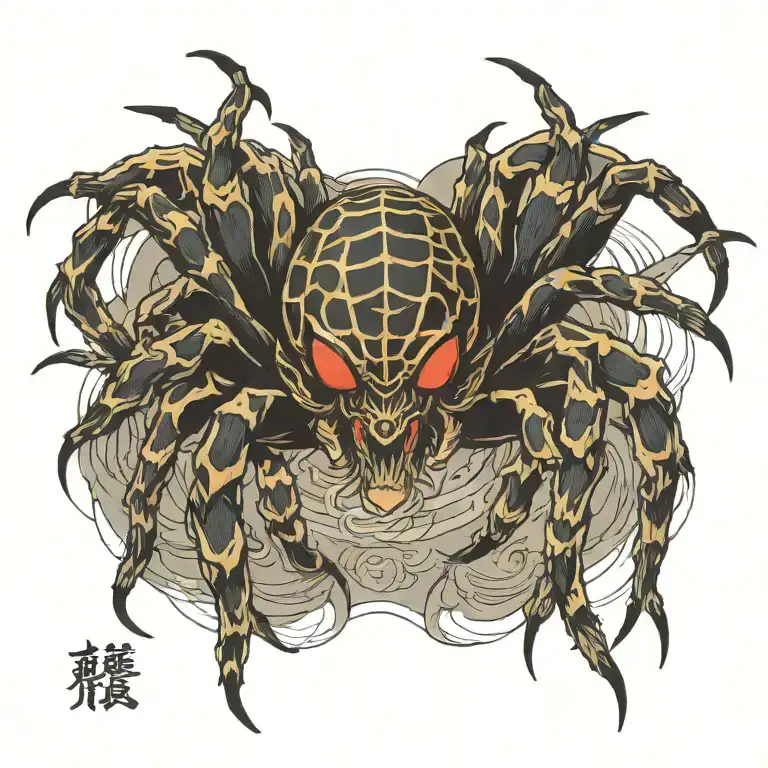 spider tattoo design idea