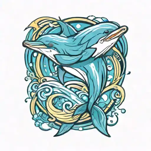 dolphin tattoo design idea