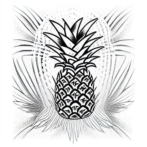 Pineapple tattoo design idea